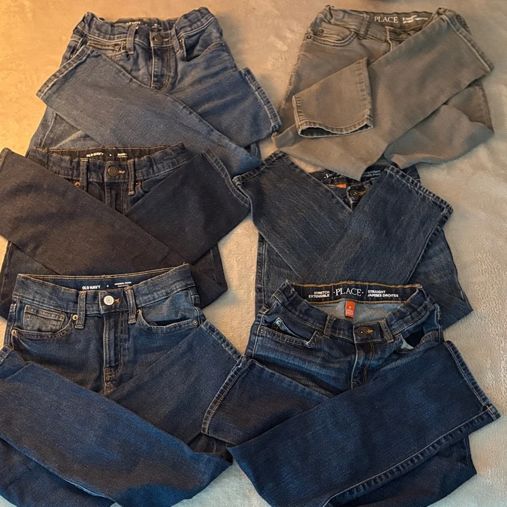 The Children's Place & old navy Boys Blue Denim Jeans - All size 8 adjust waist
